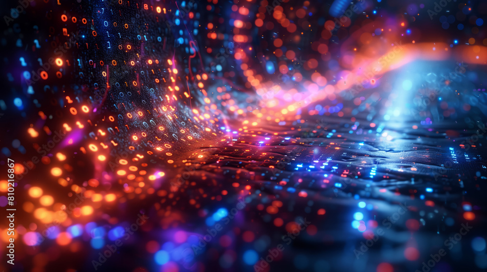 many microcircuits of different colors under a microscope many microcircuits of different colors under a microscope