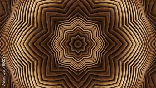 3d wood abstract arabesque kaleidoscopic background