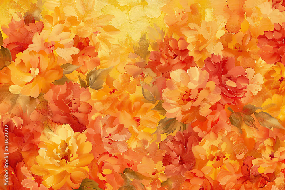 Spring Palette Flower Pattern, Flora Blossom Beauty, Abstract Illustration Spring Palette Flower Pattern, Flora Blossom Beauty, Abstract Illustration