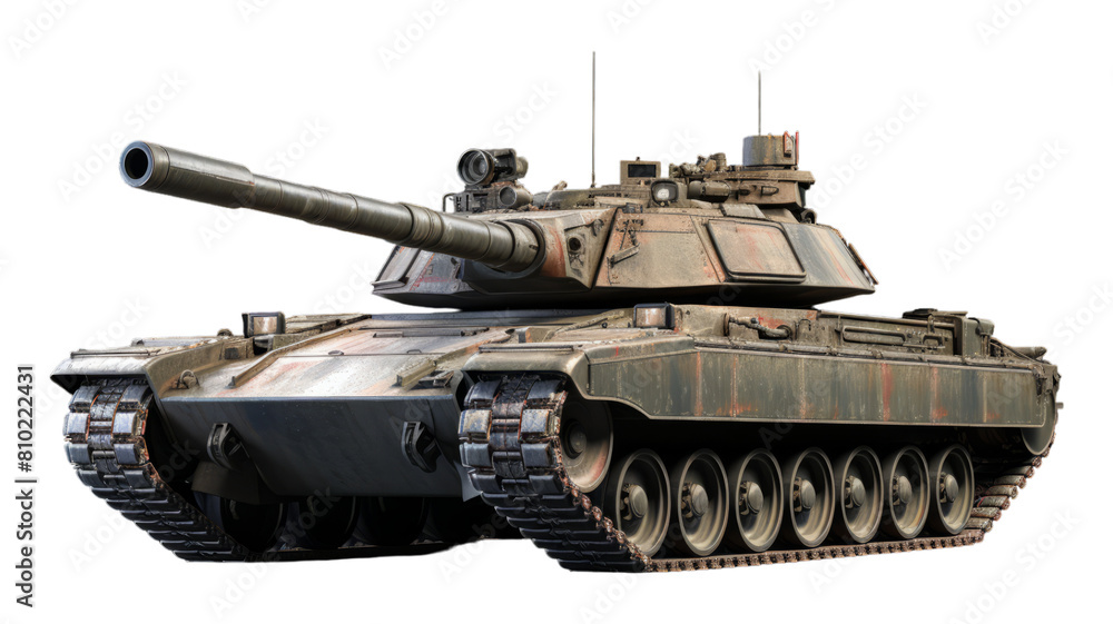 Tank isolated on transparent png background. Generative ai