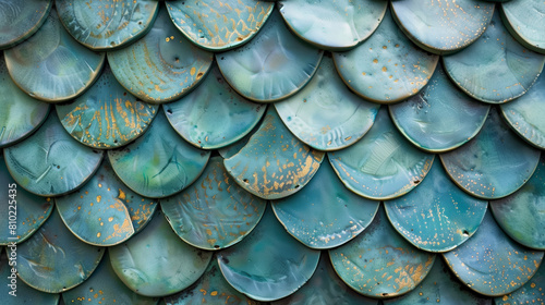 Fish scale tile (turquoise) © Juli Soho