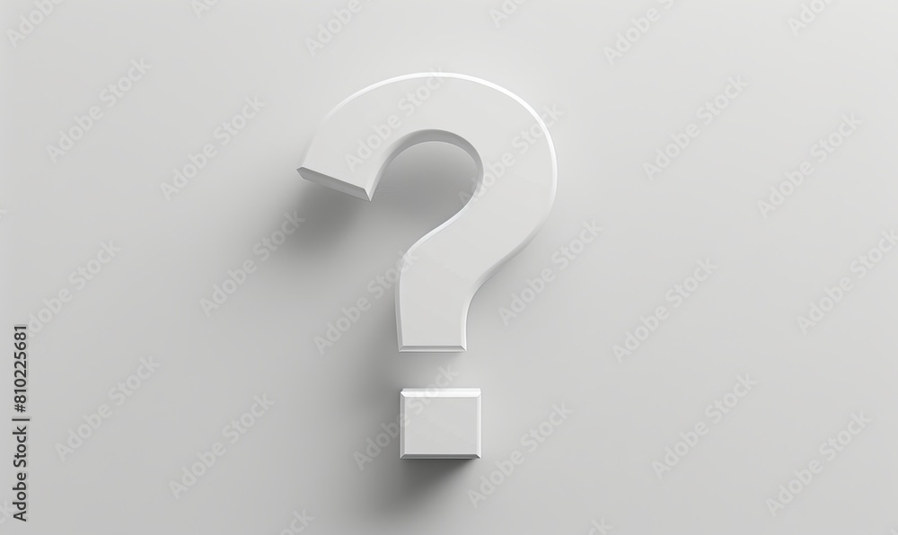 Elevate your design with a minimalist question mark motif featuring ample copy space on a clean white background. Perfect for emphasizing clarity and focus in your visual compositions Elevate your design with a minimalist question mark motif featuring ample copy space on a clean white background. Perfect for emphasizing clarity and focus in your visual compositions