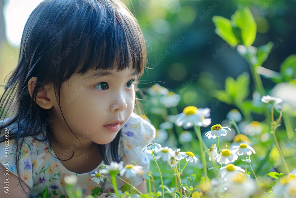 Enchanting moment of discovery in a child's exploration Enchanting moment of discovery in a child's exploration