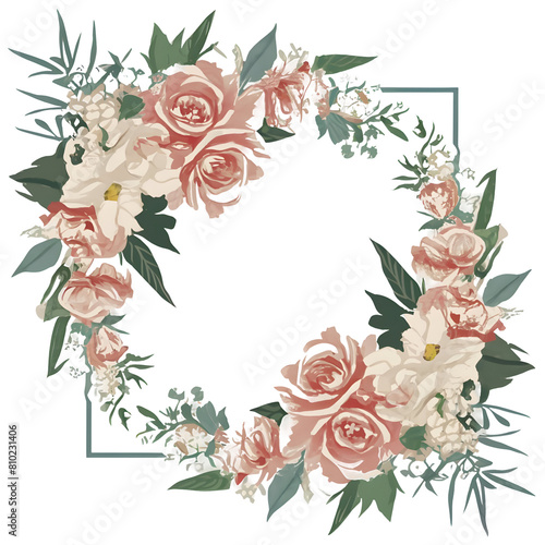 Flower Border Frame  Wedding Decor 