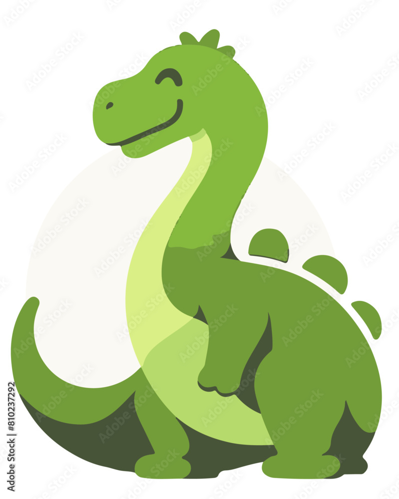 green dinosaur logo design cartoon, black and colour vector hand-drawn illustration in a bold graphic style, simple shape silhouette
