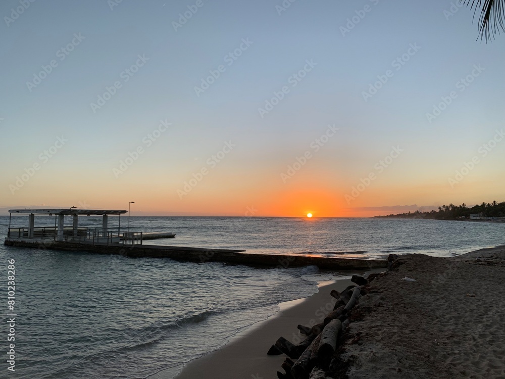 Atardecer en la playa 