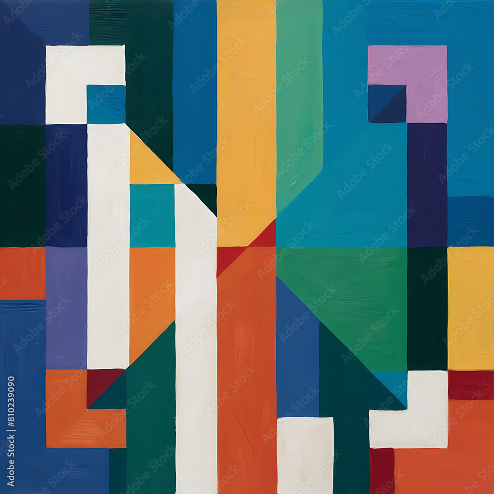 Geometric Shapes With colorful painting , Art Print, wall art poster. Geometric Shapes With colorful painting , Art Print, wall art poster.