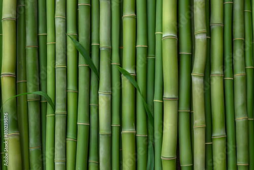  green bamboo stalks background