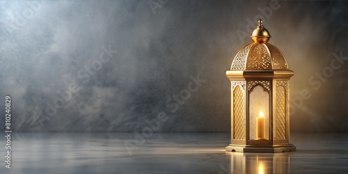 Islamic background banner with islamic pattern lantern or lamp for Ramadan, Eid mubarak or Eid al Adha, Feast of Sacrifice photo