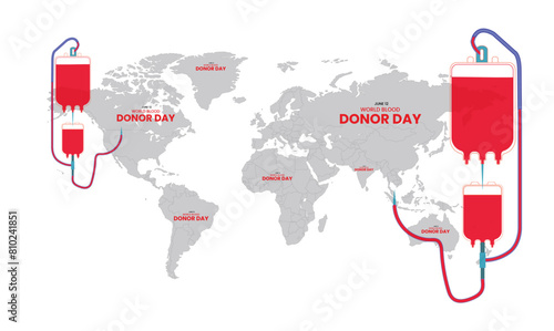 World Blood Donor Day background with blood drop. 14 june.