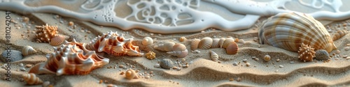 Magical Macro Landscape of Everyday Natural Elements Depicting Serene Beach or Mountain Vista