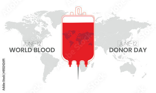 World Blood Donor Day background with blood drop. 14 june.