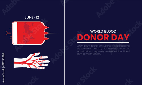 World Blood Donor Day background with blood drop. 14 june.