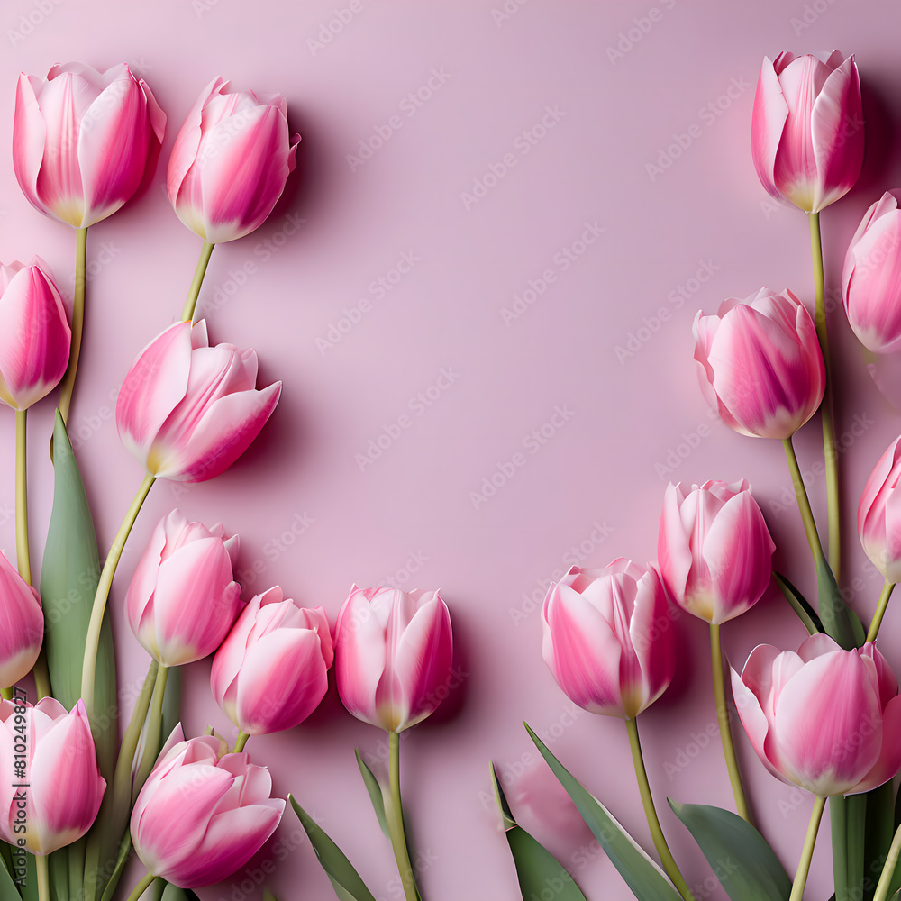 pink tulip banner background pink tulip banner background