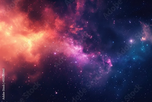 Bright stars and galactic dust in outer space. Illustration of a background with a majestic space theme. © Novi