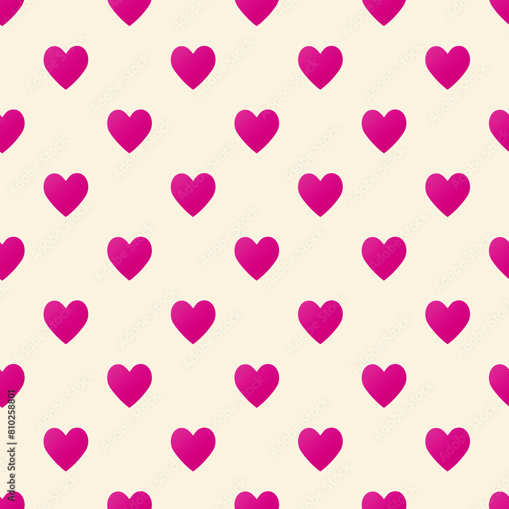 Valentine pattern seamless heart shape pink colors background.