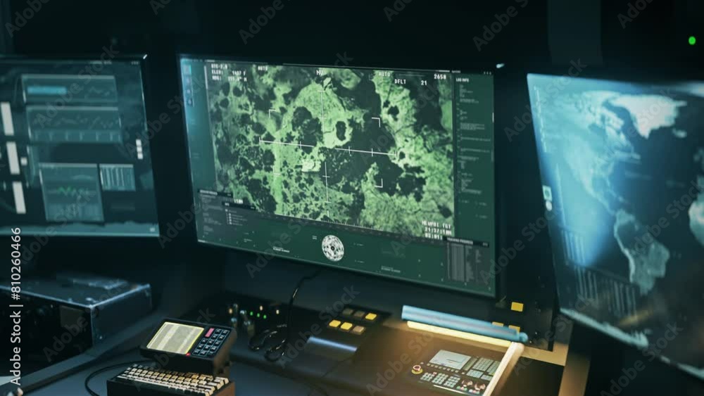 Innovative Target Search System With Night Vision Detects To Launch Destructive Missile. Enemy Target Destruction. Searching Location For Target Destruction. Military Position Search. Modern War Innovative Target Search System With Night Vision Detects To Launch Destructive Missile. Enemy Target Destruction. Searching Location For Target Destruction. Military Position Search. Modern War
