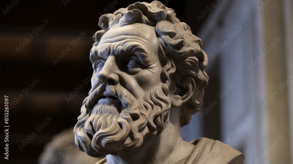 Detailed sculpture of an ancient greek philosopher Detailed sculpture of an ancient greek philosopher