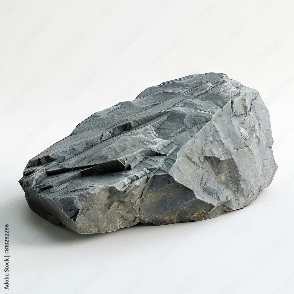 a solid rock mockup on a white background 