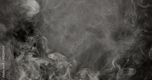 Mesmerizing Display Of Swirling Smoke Against Black Background photo