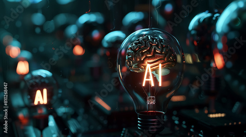AI Artificial Intelligence 3D Abstract Concept, innovation and ideas of technology. 4K Wallpaper and Background for desktop, laptop, Computer, Tablet, Mobile Cell Phone, Smartphone, Cellphone