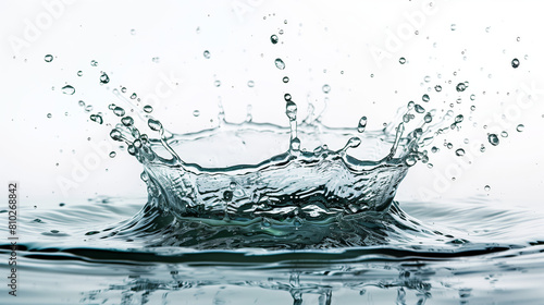 water splash, studio shot, isolated in white