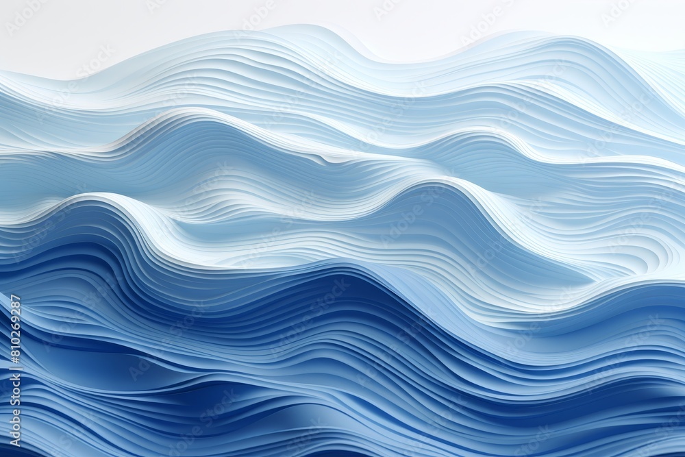 abstract wavy blue and white background