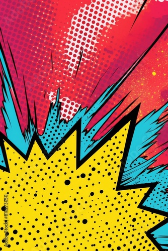 Wallpaper Mural abstract comic book style background with colorful dots and shapes Torontodigital.ca