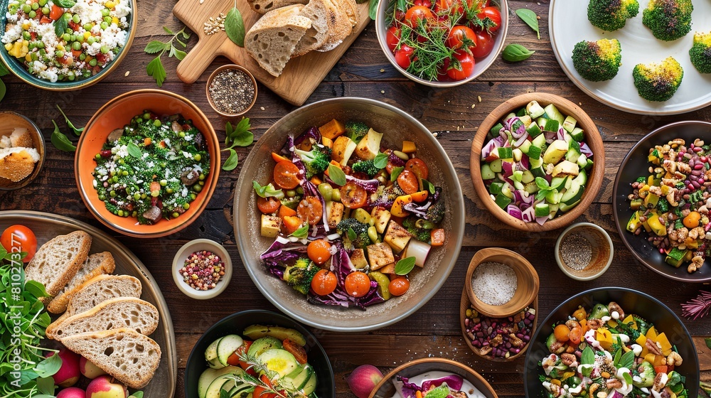 Wholesome Feast: Present a feast for the senses with images of nutrient-dense meals that promote health and vitality in every bite.