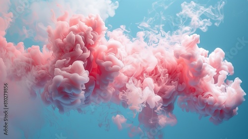Fototapeta Naklejka Na Ścianę i Meble -  Pink color abstract smoke background with copy space,wallpaper concept ,website background ,banner design : Generative AI