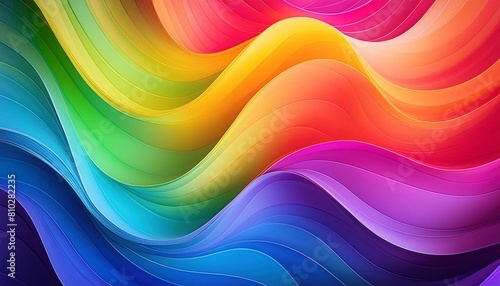 a brilliant and bold graphic wallpaper where a spectrum of rainbow colors blend in a modern and stylish way