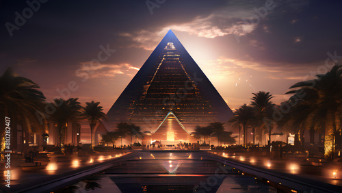Modern Marvel: Well-Developed City of Egypt with Renovated Pyramids