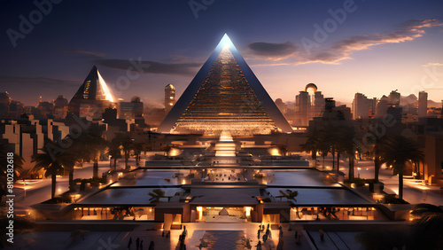 Modern Marvel  Well-Developed City of Egypt with Renovated Pyramids