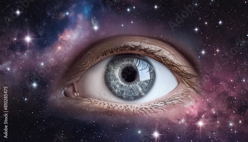 open eye in space
