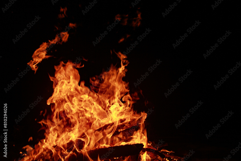 Obraz premium fire in the fireplace