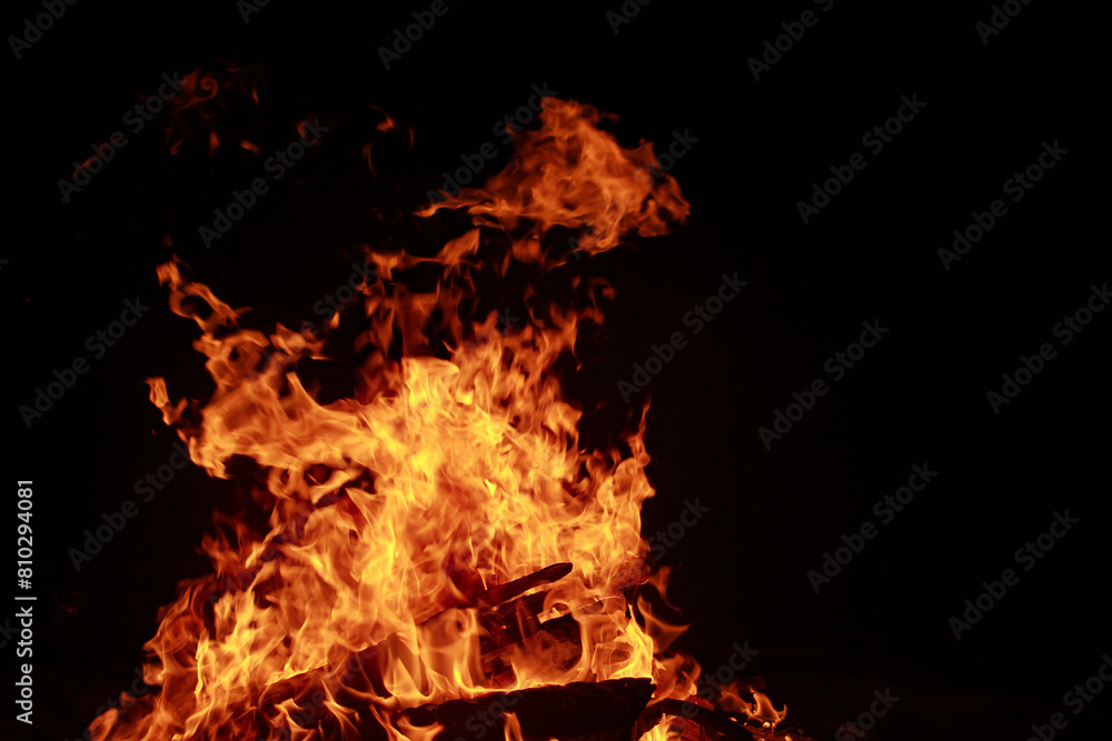 Obraz premium fire in the fireplace