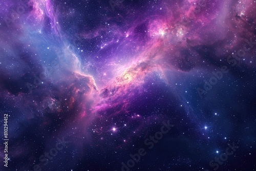 Cosmic nebula forming new stars in outer space. Illustration of a background with a majestic space theme.