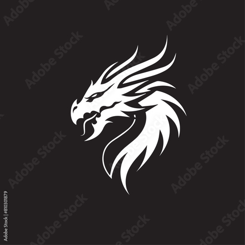 Dragon in cartoon  doodle style . Image for t-shirt  web  mobile apps and ui. Isolated 2d vector illustration in logo  icon  sketch style  Eps 10  black and white. AI Generative