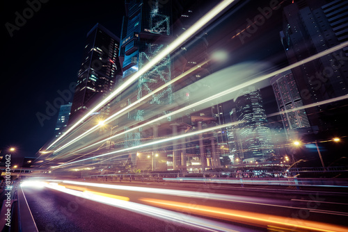 Urban velocity: long exposure city traffic at night