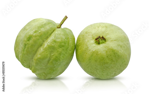 Guava fruits isolated on white background