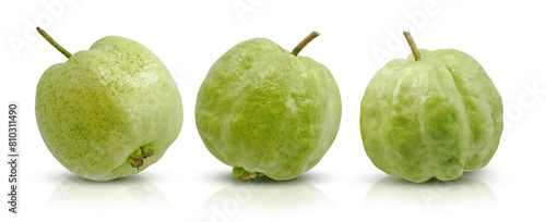 Guava fruits isolated on white background