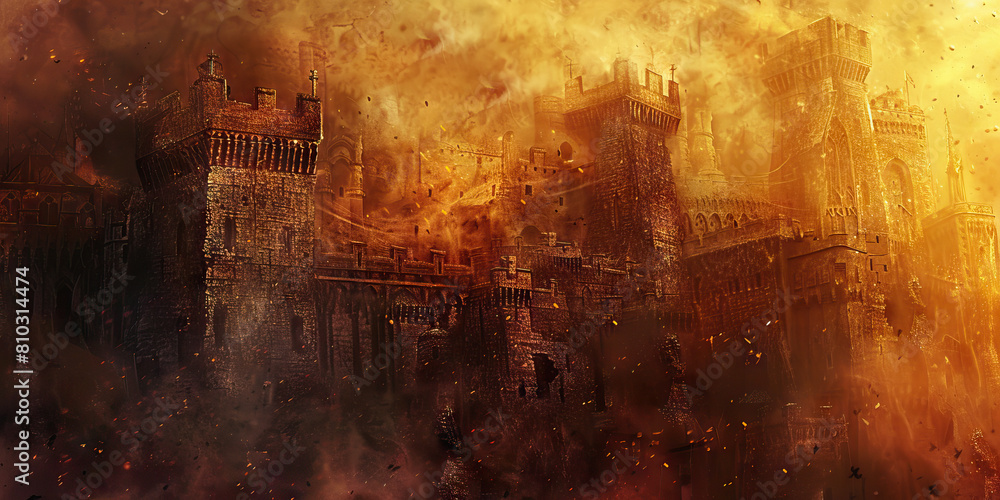 Historical Castle: Abstract Representation of a Medieval Castle, Perfect for Historical or Fantasy Dramas Historical Castle: Abstract Representation of a Medieval Castle, Perfect for Historical or Fantasy Dramas