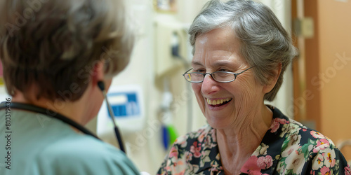 Wallpaper Mural Elderly woman being cared for by her nurse Torontodigital.ca