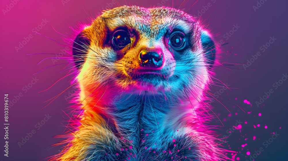A multi-colored meerkat A multi-colored meerkat
