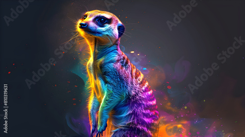 A multi-colored meerkat photo