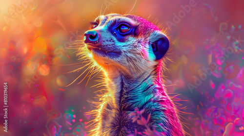 A multi-colored meerkat