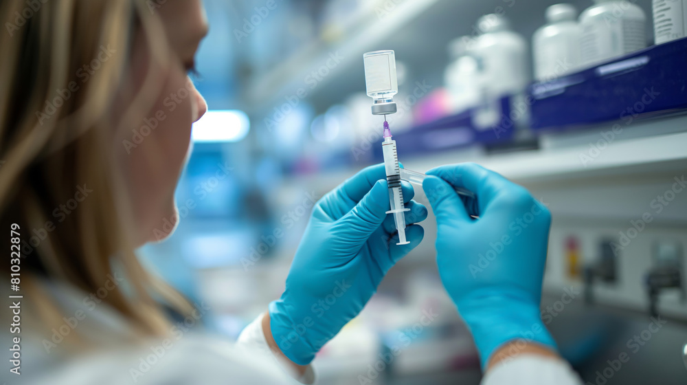 Medical Professional Preparing Vaccine Injection Medical Professional Preparing Vaccine Injection