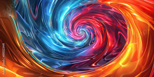 Wellness Whirl  Abstract Spiral Design Symbolizing Progress and Transformation in Health