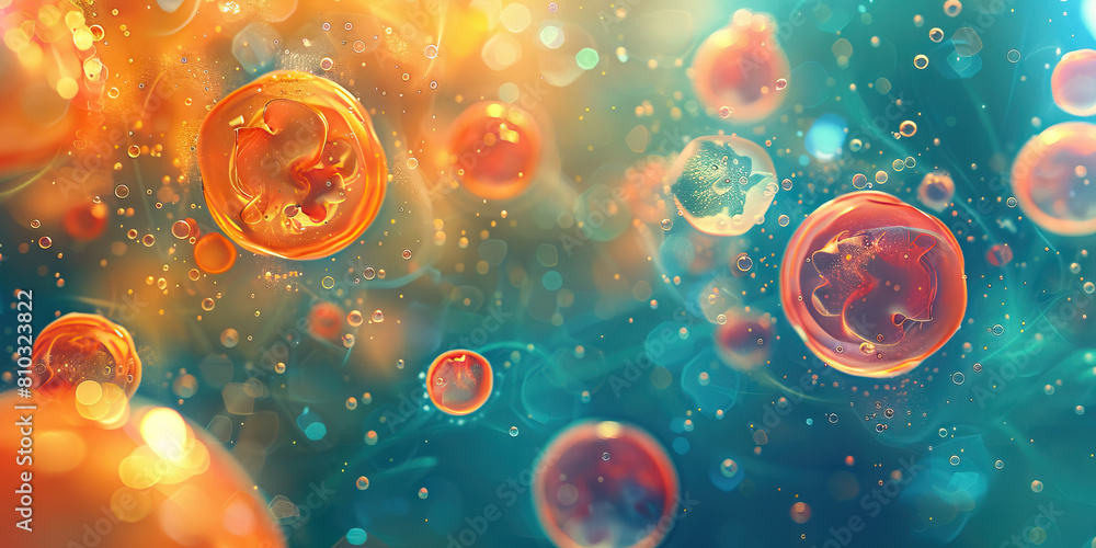Molecular Harmony: Abstract Representation of Cells and Molecules Interacting in Health Molecular Harmony: Abstract Representation of Cells and Molecules Interacting in Health