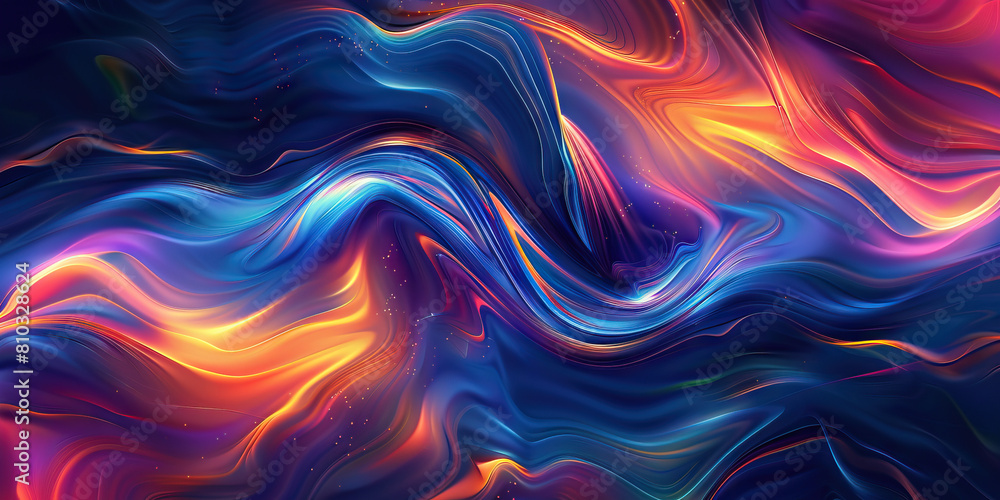 Obraz premium Wellness Waves: Abstract Design with Fluid Motions Depicting Positive Energy and Movement